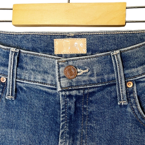 Mother The Insider Ankle Distressed Crop Bootcut Jeans Bloom and Doom - Picture 6 of 10